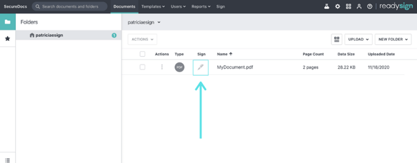 Upload a Document and Click the Pen